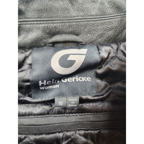 Hein Gericke Leather Motorcycle Jacket Womens 16 Protective Padded Biker Riding - Picture 9 of 16